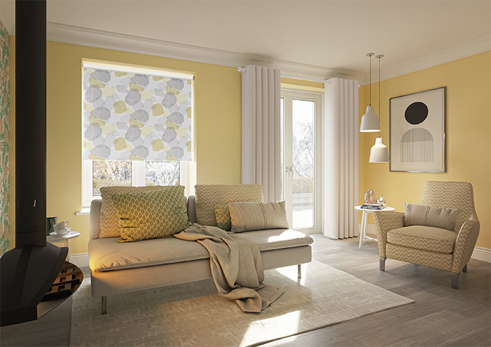 Linen Patch, Warm Yellow - Twist&Fit Roller Blind - Image 7